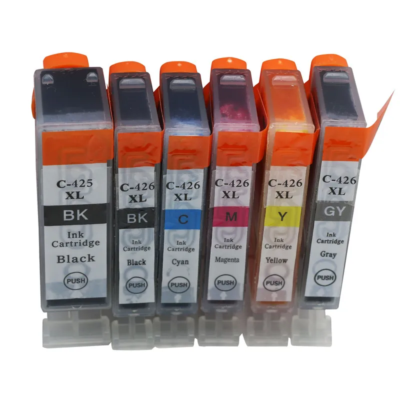 6PK чернильные картриджи PGI 425 425XL CLI 426 426XL Замена для Canon Pixma MG6240 MG8140 MG8240 MX714 MX884 MX894