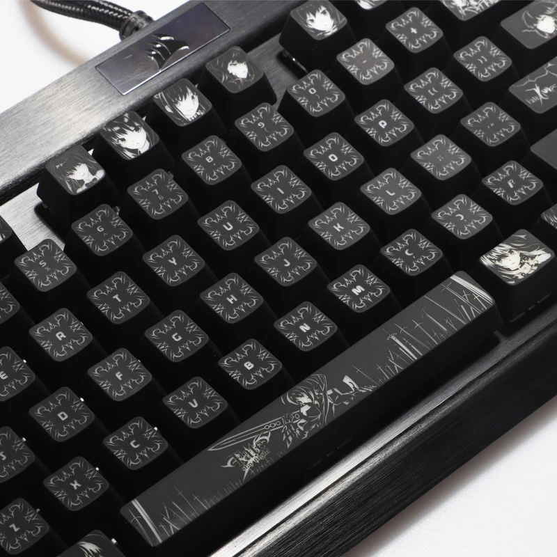 sabre teclado mecânico buraco preto revestimento chave