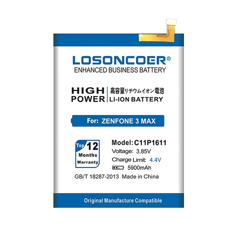 LOSONCOER 5900 мАч C11P1611 Аккумулятор для ASUS Zenfone 3 Max Z3 Max ZC520TL X008DB PegASUS 3 Z01B X008 X008D аккумулятор для мобильного телефона