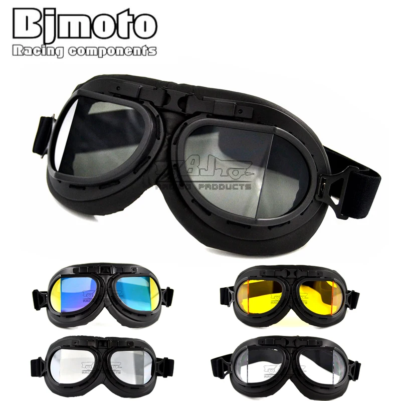 BJ Global Motorcycle Scooter Moped Biker Cruiser AVIATOR PILOT GOGGLE