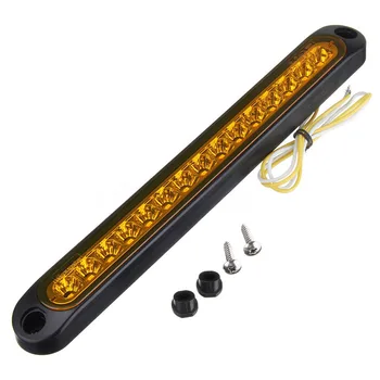 

Hot Car 15 LED Rear Tail Light Stop Brake Lamp for Automobiles Bus Truck Trailer 10-30V Red Yellow White Auto Signal Lamp