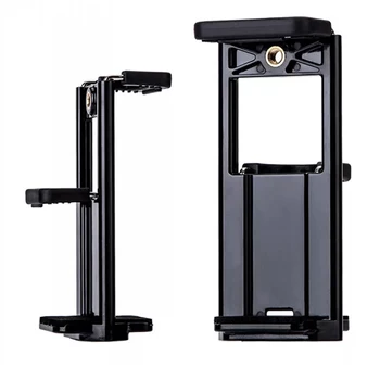 

1pc Universal Tablet Phone 2 In 1 1/4" Tripod Mount Clamp Holder Bracket Selfie Clip Tablet Stand Holder
