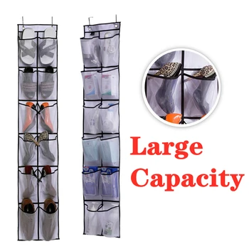 

12 Grids Multi-layer Shoes Storage Bag Socks Daily Small Items Organizer Hanging Bag for Dormitory Household Wardrobe Door