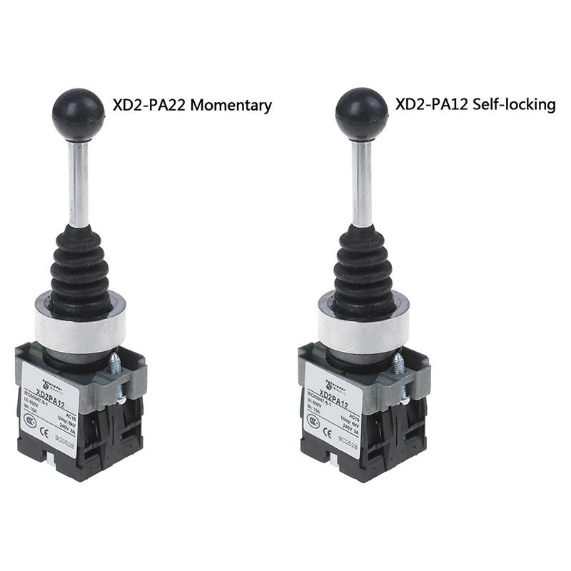 

2NO 2 Positions XD2-PA12 XD2-PA22 Cross Push Button Switch Latching Self-locking Joystick Switch