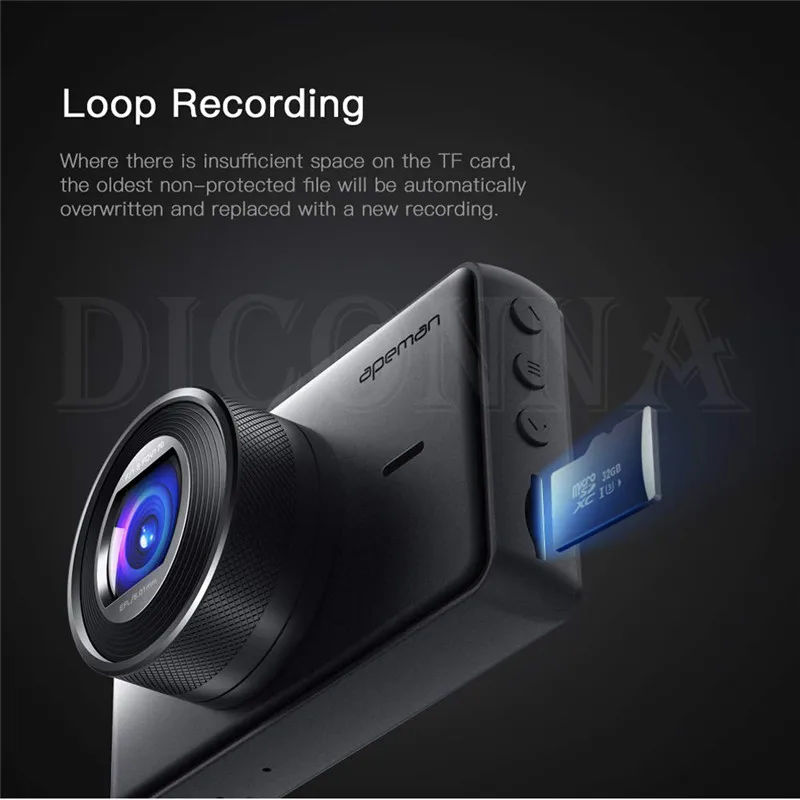 3," lcd HD Cam Pro 1080P умный Автомобильный видеорегистратор 170 ° камера видеорегистратор
