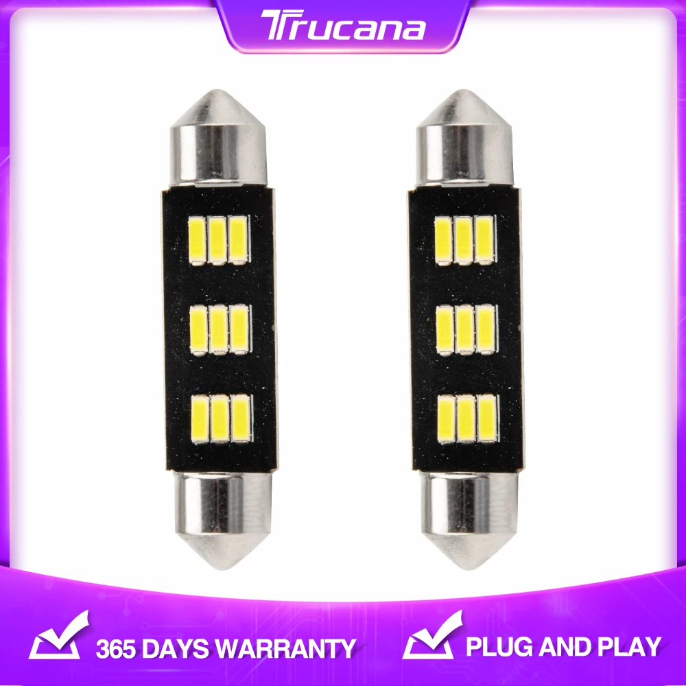 2 шт. автомобильные светодиодсветодиодный гирлянды Canbus 41 мм 12 В C5W 4014 9SMD 6500K |