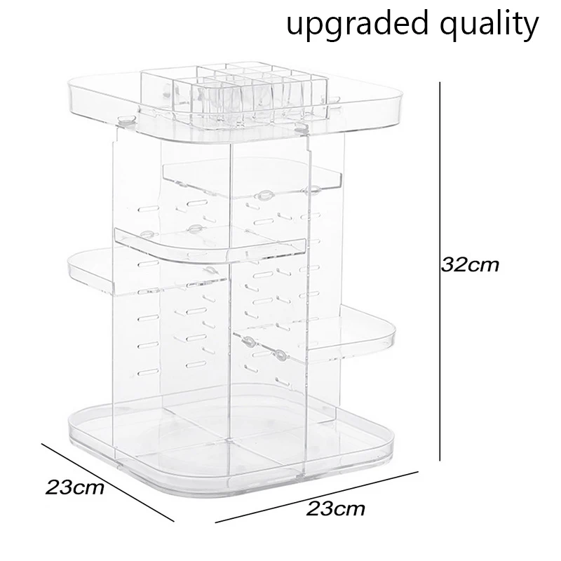 Dozzlor 1 шт. 360 градусов вращающаяся стойка для хранения косметики ювелирные изделия и помада чехол Подставка для дисплея Косметическая Коробка органайзер для макияжа - Цвет: C