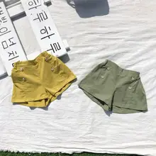 Новые шорты для девочек оптом, летние модные хлопковые шорты для девочек 1-6 лет, HJ195