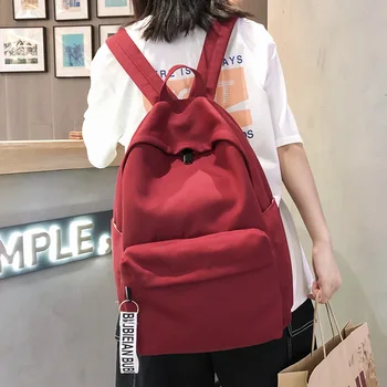 

Fashion Student Female Backpacks Cute Women School Bag Teenage Girls Cotton Canvas Backpack Kawaii Ladies Luxury Bags Book Brand