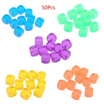 

50pcs/set Number 16 Round Polyhedral Dices Beads Blank Desktop Table Board Games
