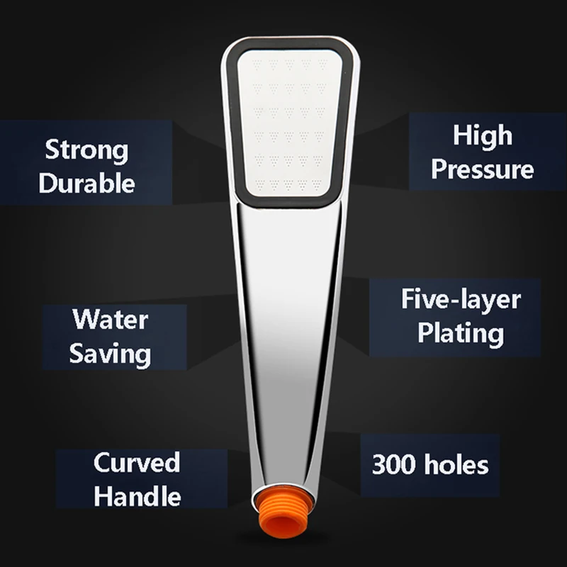 Water Saving Rainfall Shower Head 300 Holes High Pressure Aluminum Bathroom Accessory Spray Nozzle Shower Head