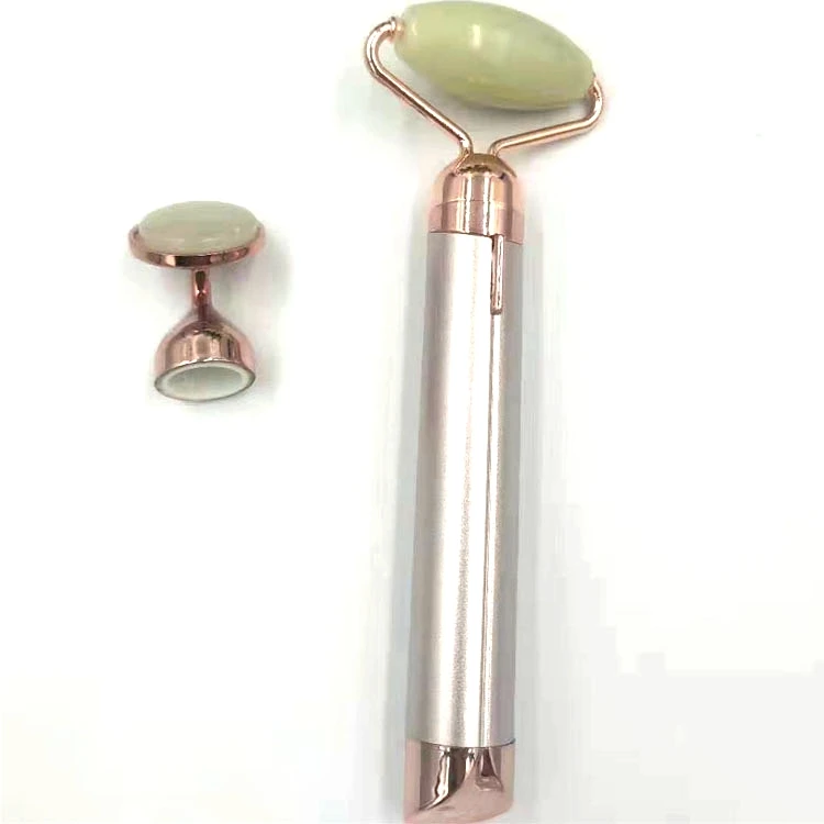 

1pc Portable Electric Facial Slim Massage Jade Roller Face Neck Natural Stone Body Beauty Bar Vibration Face Lifting Tools