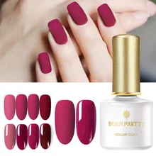 BORN PRETTY Gel Polish Plum Color Semi Permanent Soak Off Gel Nail Polish 60 Colors Nail Art Gel Varnish Matt Top Coat Need 6ml