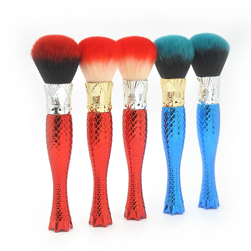 

Makeup Brushes Single Big Mermaid Tail Face Blusher Brush Loose Powder Brush Foundation Brushes Red Cosmetic Beauty Makeup Tools