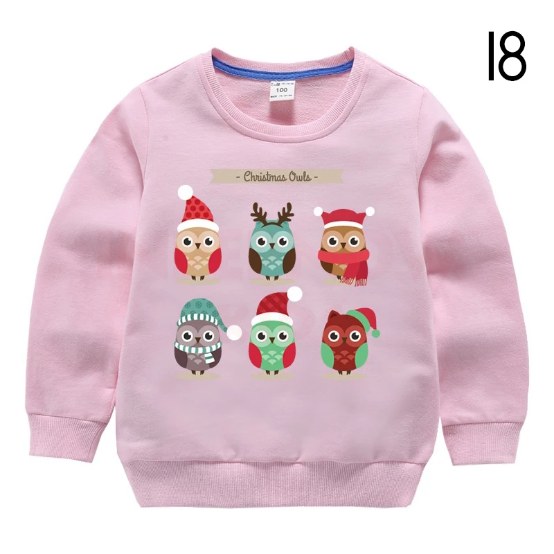 INPEPNOW Christmas Children's Sweatshirt for Girls Sweat Shirt Cotton Child Sweatshirt for Boys Baby Kids Hoodies Teens Clothes - Цвет: 18