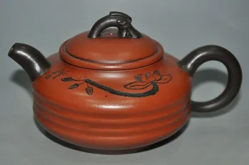 

wedding decoration Marked Old Chinese Yixing Zisha pottery master Hand-carved Teapot pot Tea Maker