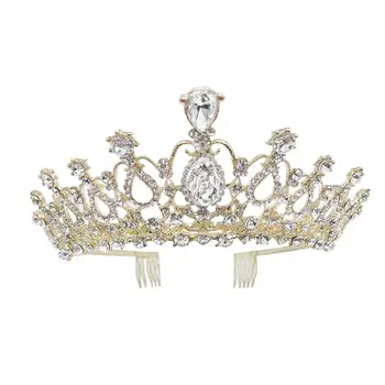 

Rhinestone Headdress Durable Fashion Crown Headdress Headpiece Hair Decoration Hair Bands for Girls Brides Women