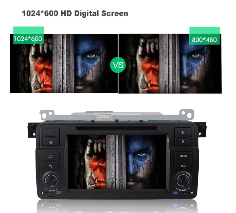 Excellent 10pcs Android 7.1 HD QuadCore 7" Car DVD for BMW/E46 M3 car dvd gps for E46 M3 with WIFI Navi Radio Bluetooth Phonelink 4