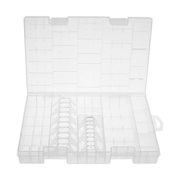 

Plastic Battery Storage Box Transparent Hard Batteries Storage Case Holder Practical Organizer Container for AAA AA Battery