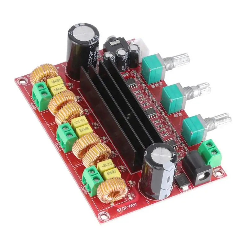 TPA3116D2 2,1 цифровой аудио Мощность Плата усилителя DC 24V 80Wx2+ 100W 3 канала сабвуфера модуль усилителя для возраста от 4 до 8 лет динамик 8 Ом
