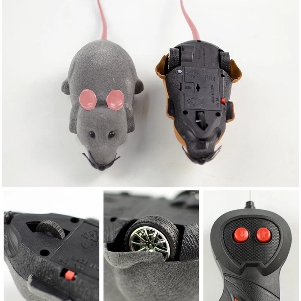 Christmas Pet Cat Toys Interactive Electric Mouse With Wireless Remote Control Mouse Toy Electronic Play Toy Holiday Kid Gifts