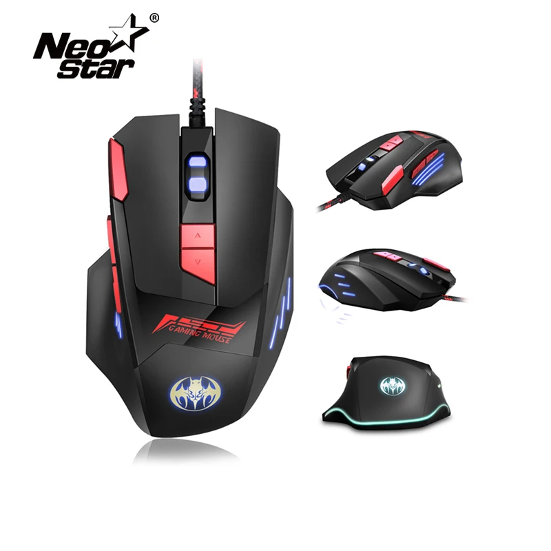 Проводная игровая мышь NEO STAR 8D PUGB с 8 кнопками геймерская 800 4800 DPI оптическая RGB