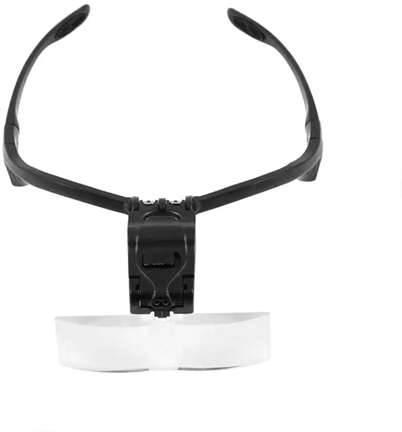 Headband Magnifying Glass Eye Repair Magnifier 2 Led Light 1.0/1.5/2.0
