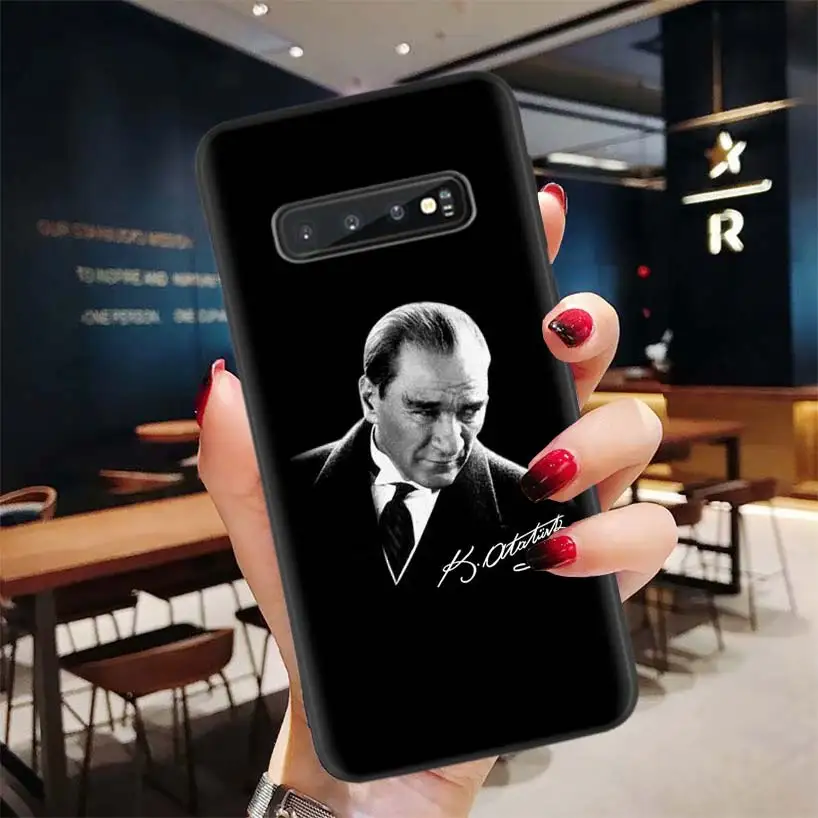 BD206-2 Турция Мустафа Кемаль Ататюрк черный чехол для samsung Galaxy S10 Note 10 9 8 S9 S8 J4 J6 J8+ плюс S7 S6 силиконовый чехол для телефона - Цвет: BD206-2