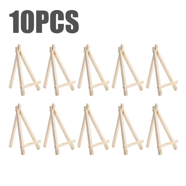 10Pcs Wood Mini Easel Frame Triangle Wedding Table Card Stand Display Holder Holder Children Painting Craft Artist Supplies 1