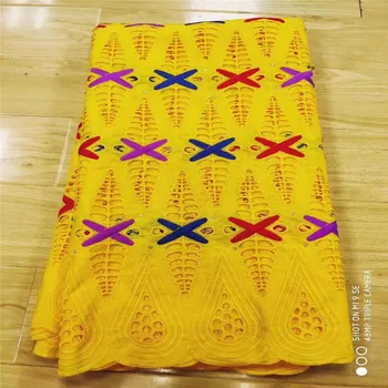 

5 Y Swiss lace fabric 2020 Dubai heavy beaded embroidery African lace fabrics 100% cotton Swiss voile lace in Switzerland 3L0332