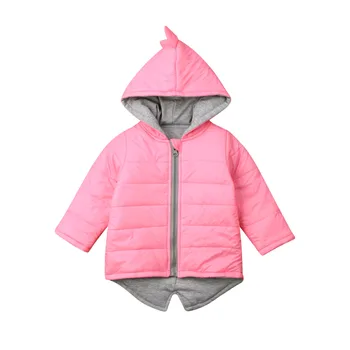 

1-6Years Kids Toddler Baby Girls Boys Warm Coats Cartoon Dinosaur Hooded Outerwear Autumn Winter Chidlren Coats Kid Costumes