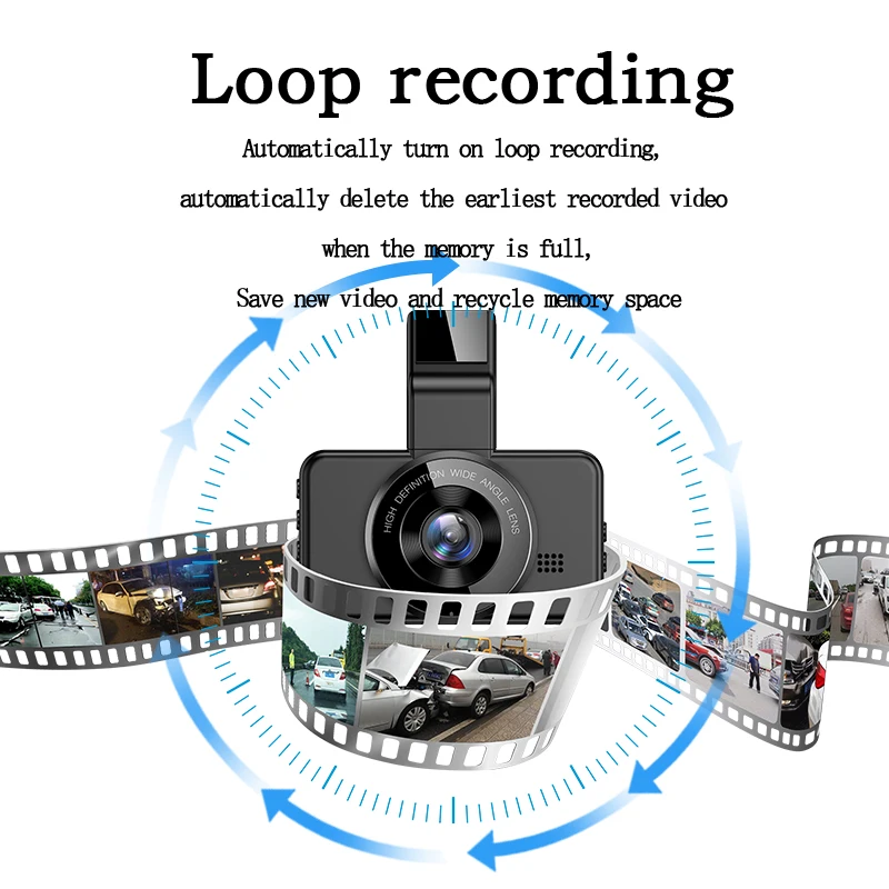 AZDOME M17 Dash Cam 3 Inth 1080P видеорегистратор с двумя объективами и ADAS WiFi 24H Парковочный