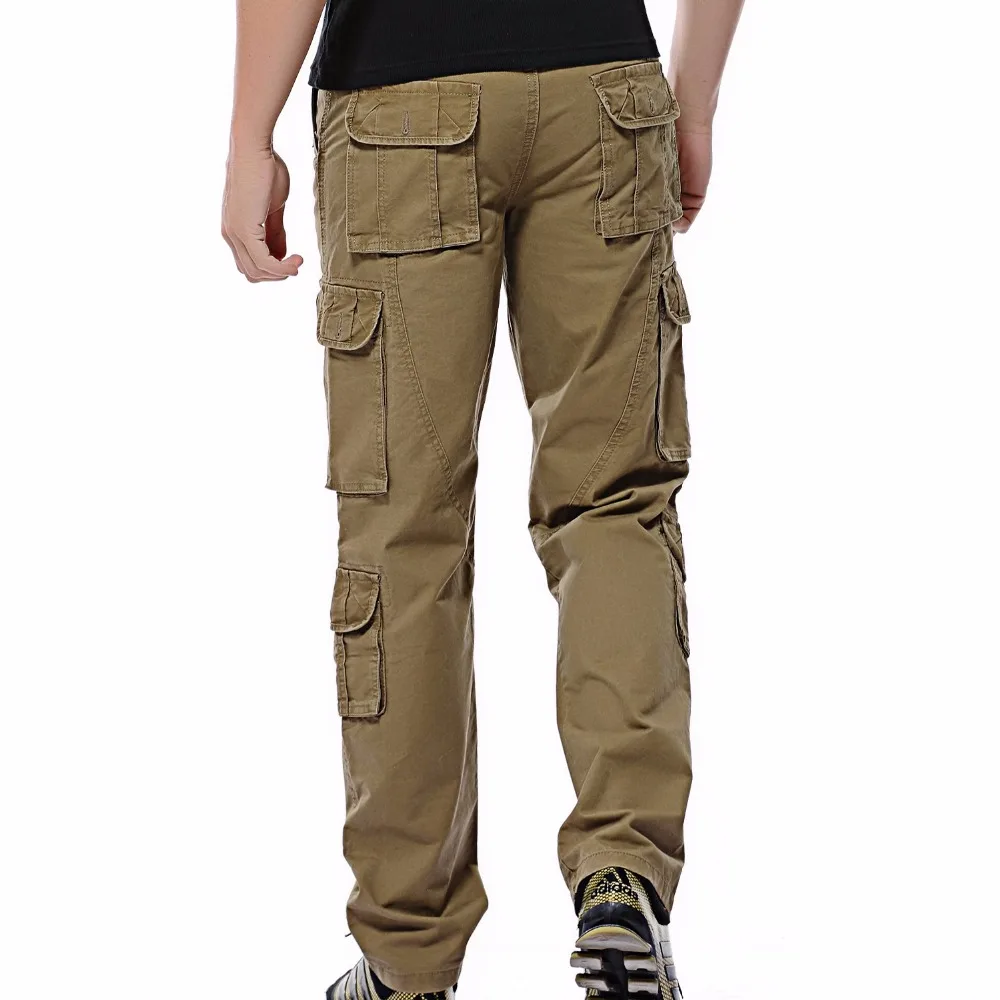  2020 New Men Cargo Pants Mens Loose Army Tactical Pants Multi-pocket Trousers Pantalon Homme Big Si