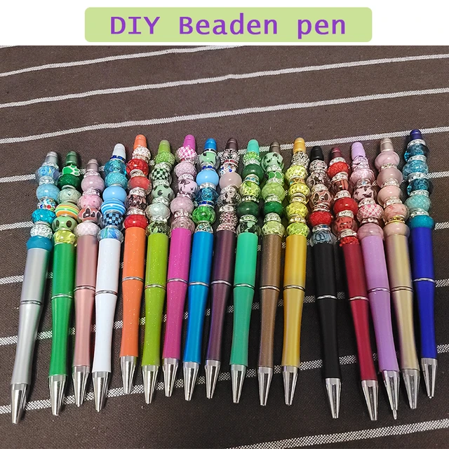 80pcs Bead Ballpoint Pen Beadable Pen DIY Beads Student Stationery Gift Pen  School Office Supplies Stationery Pens Teacher Gift - AliExpress