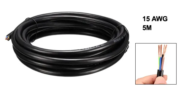 4 Core 15AWG 16.3ft Uxcell 1 шт. РВВ провод кабель удлинитель Медный провод 2/3/4/7 провода электрический ядер 13/15/19 AWG кабель 2 м 4M 5 м 10 м 20 м черный - Цвет: 4 Core 15AWG 16.3ft
