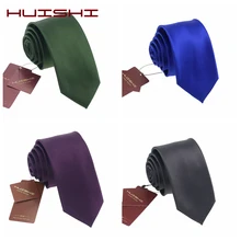 HUISHI Классический Простой шейный галстук 8 см для мужчин повседневные Костюмы Галстуки Черные Мужские галстуки для деловых свадеб 6 см ширина мужские галстуки