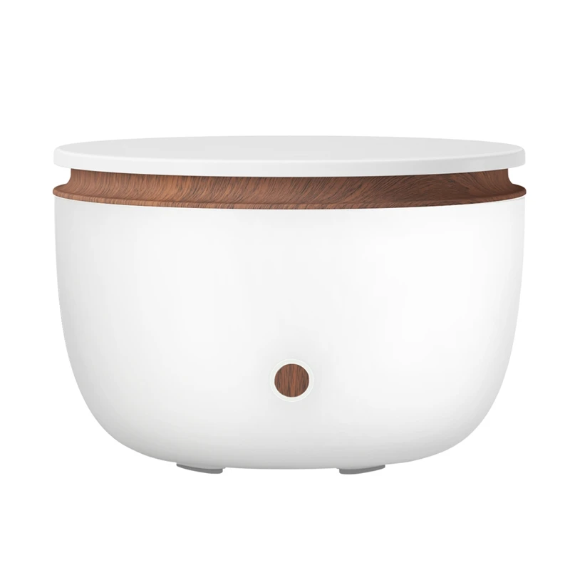 

500Ml Ultrasonic Aromatherapy Essential Oil Diffuser Humidifier, Adjustable Fog Mode, No Water Automatic Closing Eu Plug Dark Br