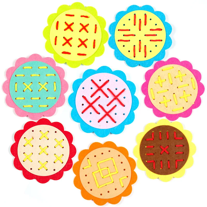 

Activite Creative Preschool Imagination Creativity Developing DIY Handmade Handcraft Flower Educational Threading Pegboard Craft