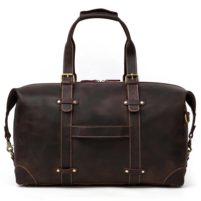 Genuine Holdall Leather Bags Men  Leather Vintage Mens Tote Bag - Simple  Vintage - Aliexpress