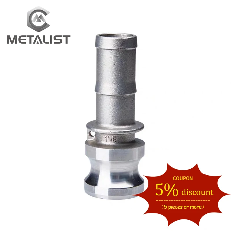 

METALIST 1"DN25 Type E Camlock Quick Connector Male Hose Stainless Steel 304 For Homebrew