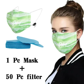 

Dustproof Anti Pollution Face Mask Outdoor Windproof Mouth Mask Protection Mascarilla Masque With Replaceable Filter Gasket 50PC