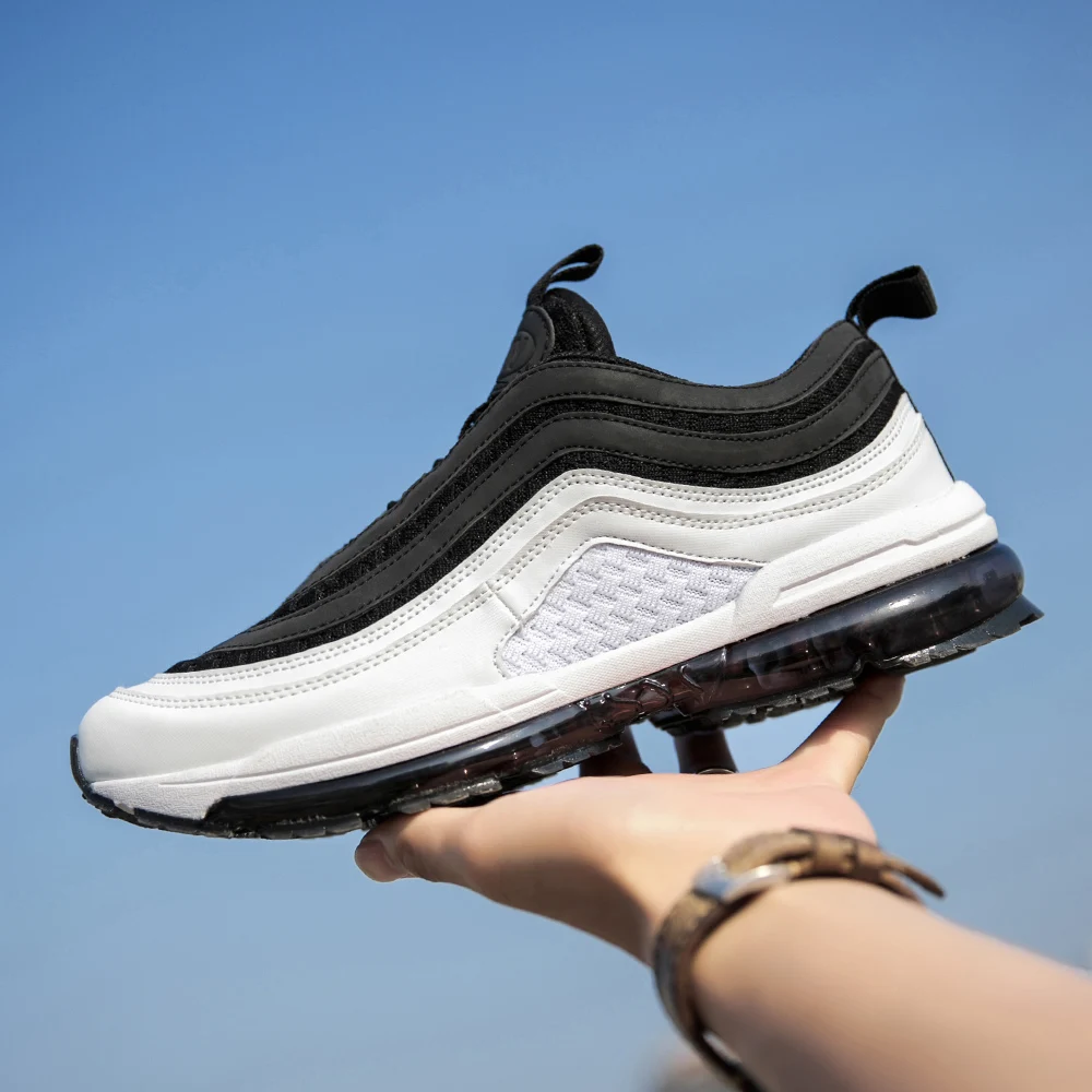 Классический Для мужчин Max 97 Кроссовки Мужская обувь Off White Air подошва кроссовки Дамская спортивная обувь; кроссовки; Zapatos De Mujer; большие размеры - Цвет: Белый