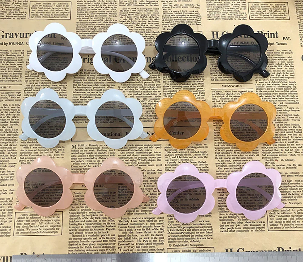 

Kids Sunglasses children's round frame sunglasses boys and girls fashion Sun flower glasses baby sunglasses UV protection