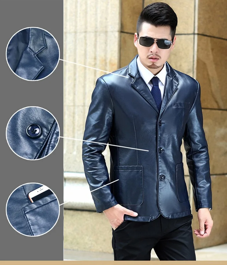 M-7XL, брендовая куртка из искусственной кожи для мужчин, Осень-зима, повседневные мужские куртки, однотонная одежда, эластичная мотоциклетная верхняя одежда