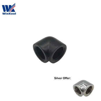 

WinKool Female To Female 90 Degree Angle Fitting Adapter with G1/4" Threads For Water Cooling