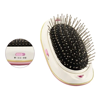 

Portable Electric Ionic Hairbrushes Home Travel Hairdressing Tool Negative Ion Release Straighting Hair Anti-static Hair Brush