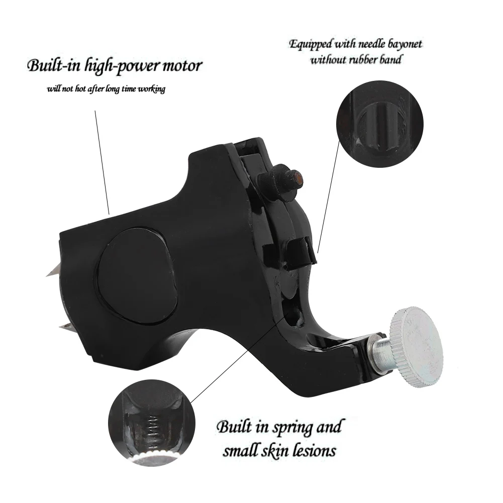 Машинка для роторной татуировки в стиле Бишопа, мощный двигатель, тату-пистолет для шейдерного лайнера, окраски, вращающийся с крюком, интерфейс для тела, художники