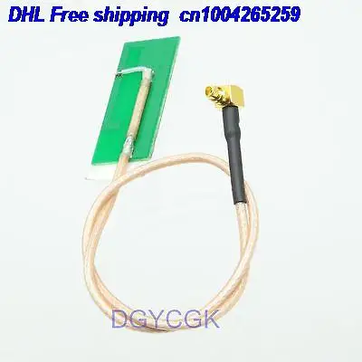 DHL 50 шт. 2,4 ГГц 2dBi клей pcb Внутренняя антенна для штекер MMCX разъем 90 градусов " RG178 кабель антенный разъем 22-a