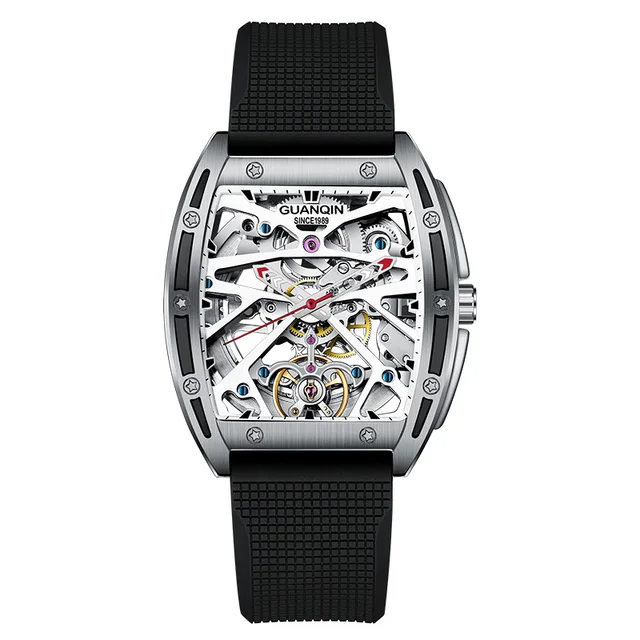 GUANQIN 2021 Men's Watches Mechanical Automatic Watch For Men Top Brand Luxury Stainless Steel Business Clock Relogio Masculino White