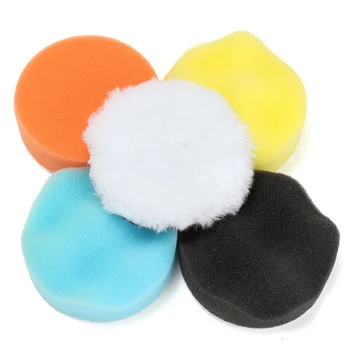 

50pcs Set Polishing Waxing Buffing Car Cleaning Sponge Pad Buffer Wheel Polisher Removes Scratch Kit Accessories Cleaner